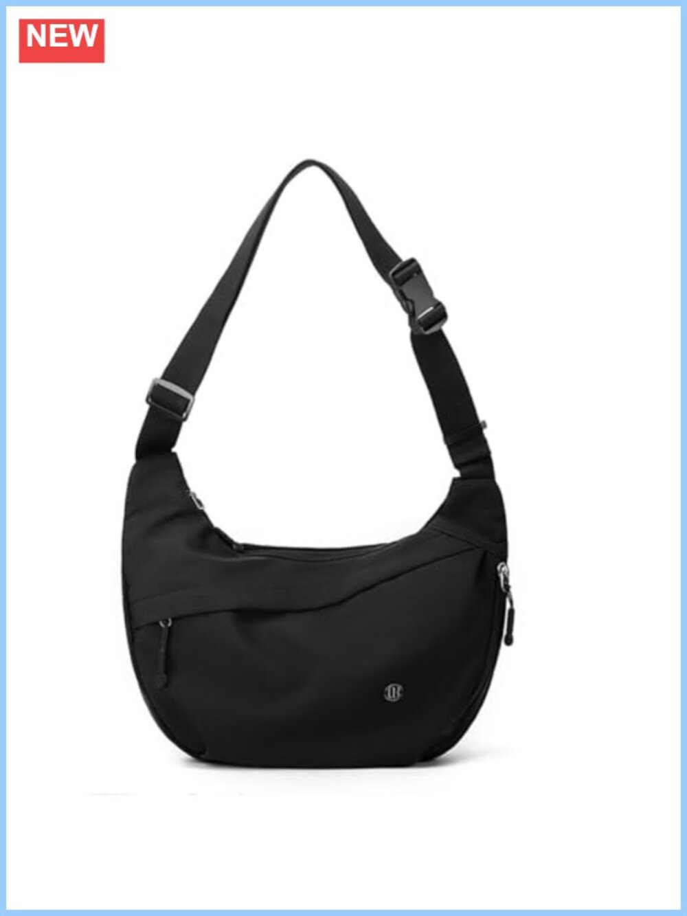 Waterproof Nylon Crescent Crossbody Hobo Bag Adjustable Strap Lightweight